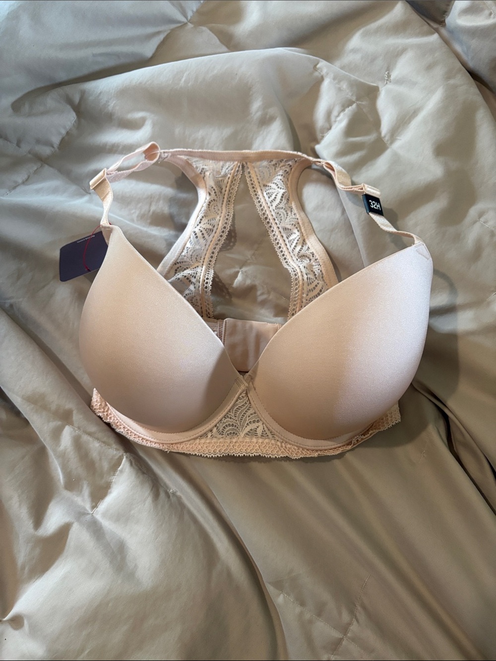 Paramour Light Blush Lace Racerback Contour Bra